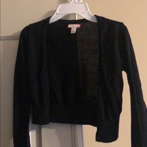 Black short cardigan